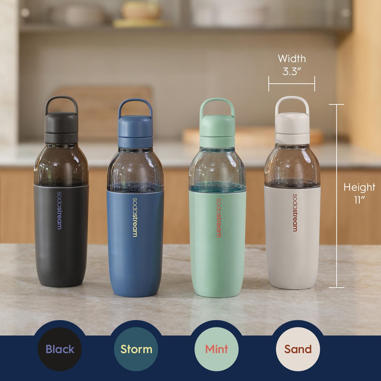 Sodastream Fizz & Go? Easy Mix Insulated Stainless Steel Bottle Sand 23.7 oz - Image 5