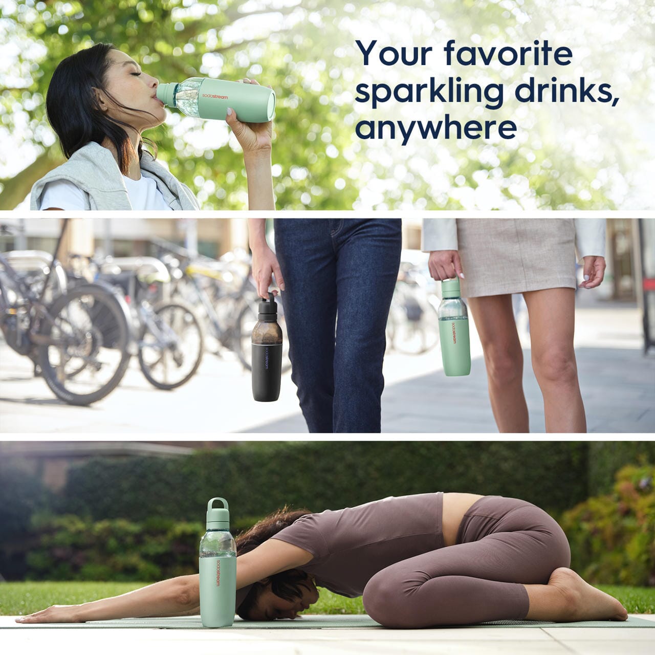 Sodastream Fizz & Go? Easy Mix Insulated Stainless Steel Bottle Mint 23.7 oz - Image 6