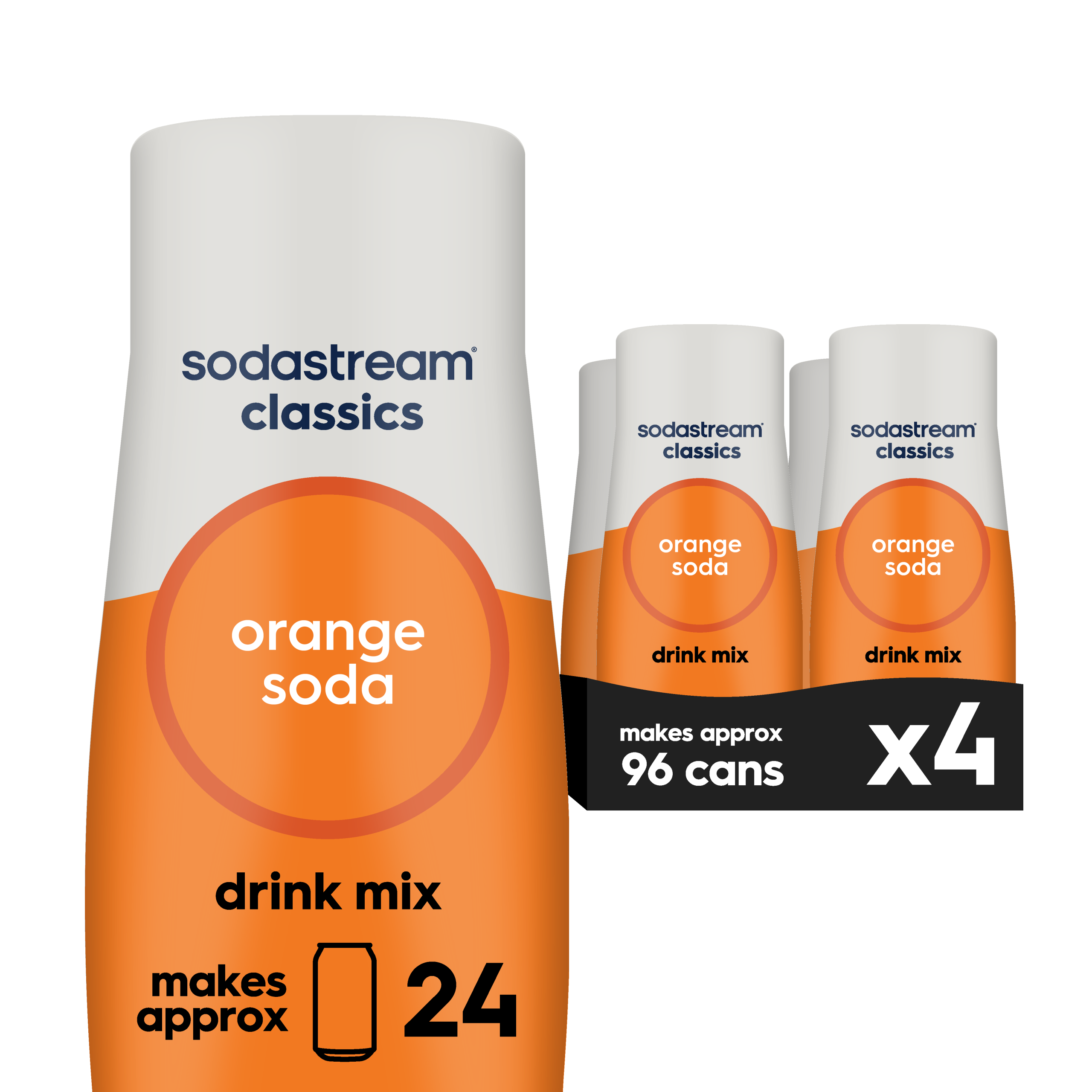 Sodastream Classics Orange Soda Drink Mix 4 Pack 440ml