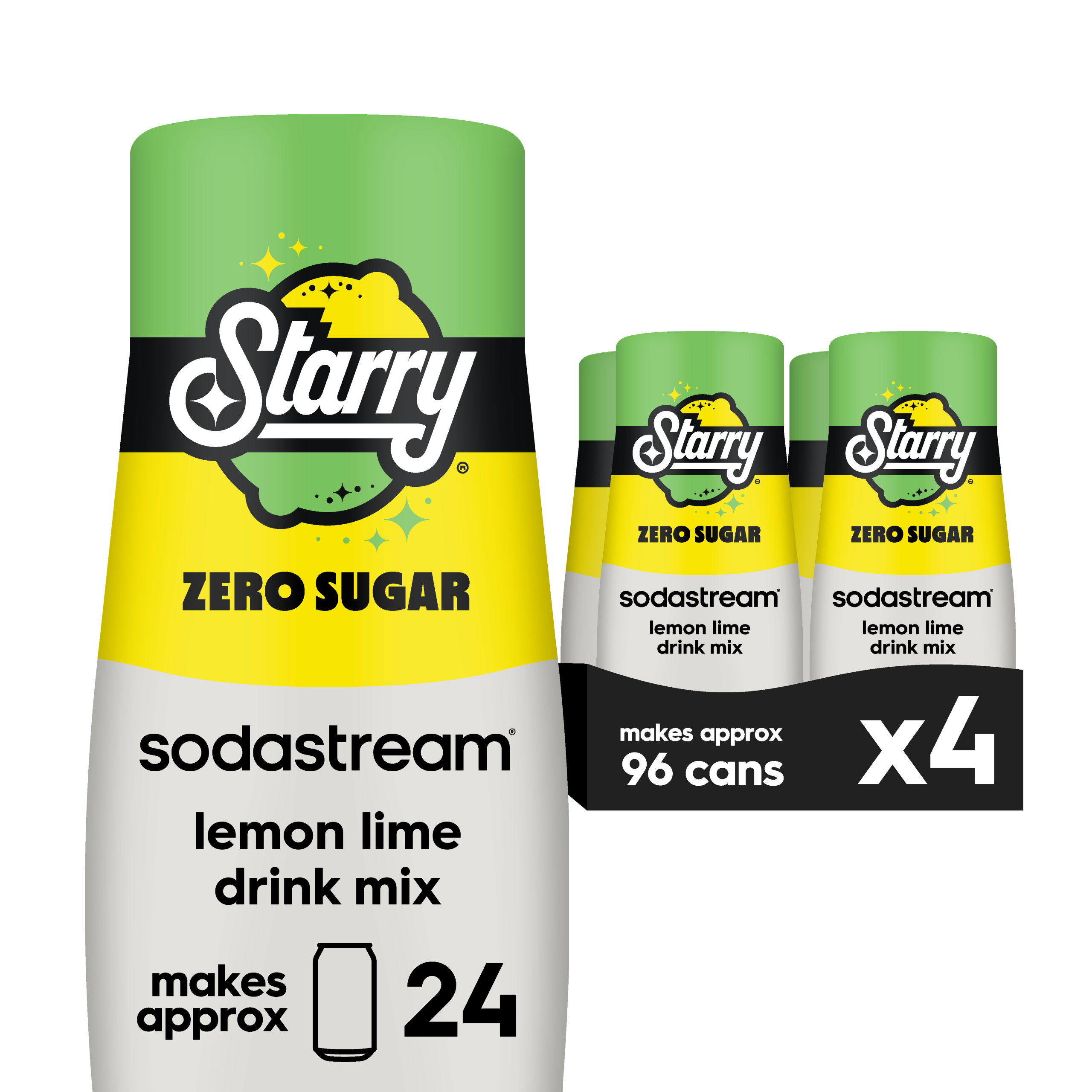 Sodastream STARRY & Lemon Lime Zero Sugar Drink Mix 440ml