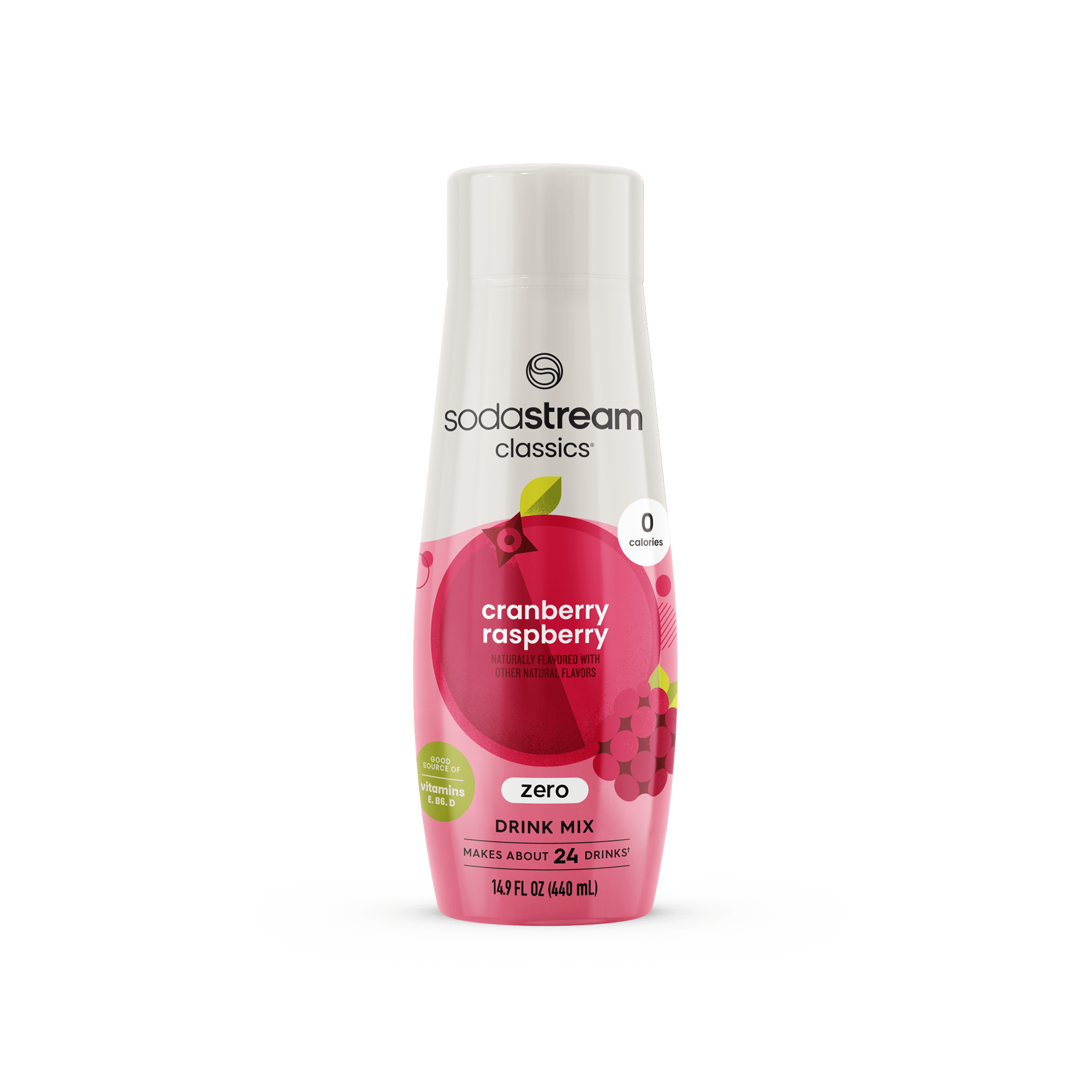 Sodastream Classics Cranberry & Raspberry Zero Sugar Drink Mix 440ml