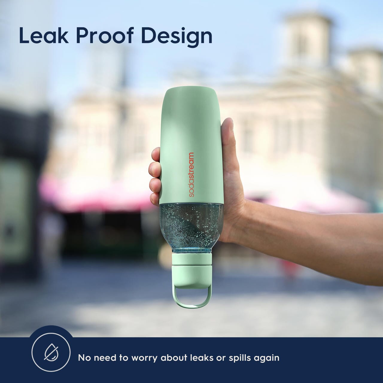 Sodastream Fizz & Go? Easy Mix Insulated Stainless Steel Bottle Mint 23.7 oz - Image 3